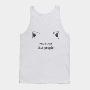 More cat less people Tank Top